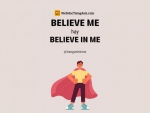 'Believe in me' hay 'Believe me'?
