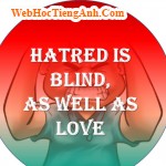 Hatred is blind, as well as love