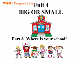 Bài nghe nói tiếng Anh lớp 6 Unit 4 Big or small - Part A Where is your school