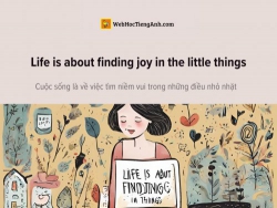 English idioms: Life is about finding joy in the little things - Cuộc sống là về việc tìm niềm vui trong những điều nhỏ nhặt