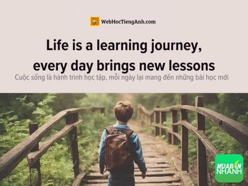English idioms: Life is a learning journey, every day brings new lessons - Cuộc sống là hành trình học tập, mỗi ngày lại mang đến những bài học mới